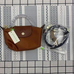 ☘️☘️Longchamp Brown Mini Crossbody Bag